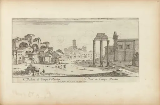 Veduta di Campo Vaccina, by Israël Silvestre
