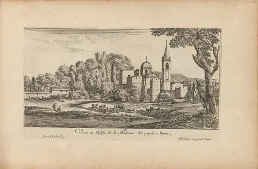 Veue de l'Eglise de la Madonna del popolo à Rome, by Israël Silvestre
