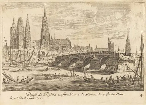 Veue de l'Eglise nostre Dame de Rouen, by Israël Silvestre