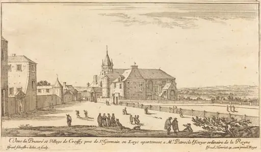 Veue de Prieure et Village de Croissy, by Israël Silvestre