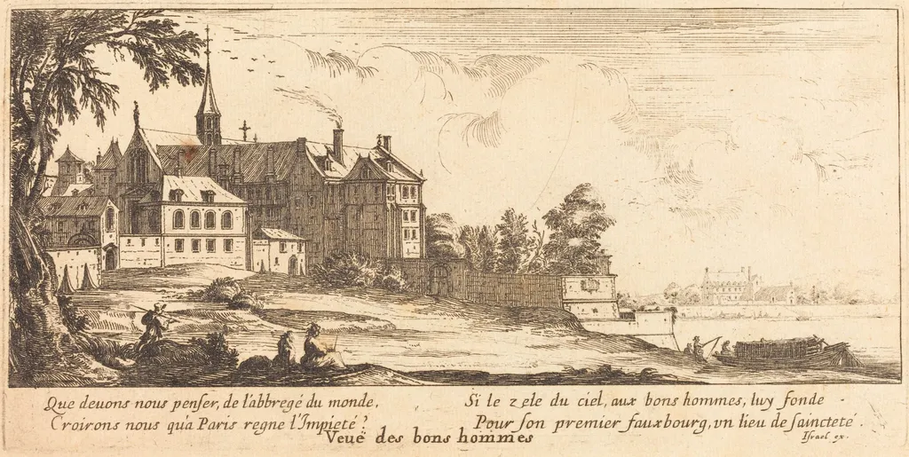 Veue des bons hommes, by Israël Silvestre, ink, 1655