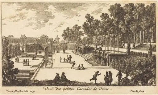 Veue des petittes Cascades de Vaux, by Israël Silvestre