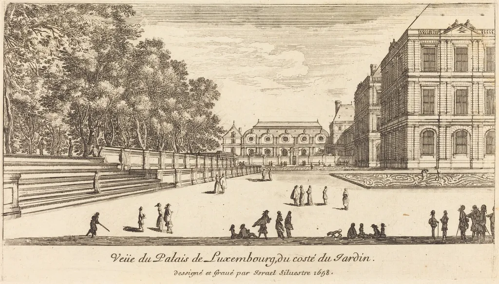 Veue du Luxembourg, by Israël Silvestre, ink, 1655