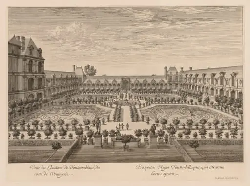 Vue du Château de Fontainebleau, du côté de l'Orangerie, by Israël Silvestre