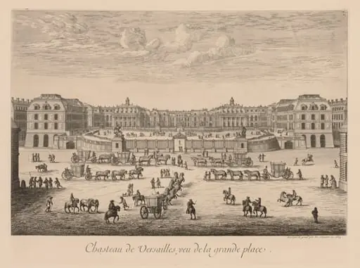 Vue du Château de Versailles, vu de la Grande Place, by Israël Silvestre