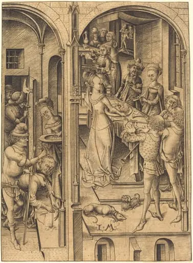 Beheading of Saint John the Baptist, by Israhel van Meckenem