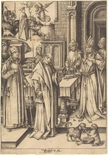 Joachim's Sacrifice, by Israhel van Meckenem