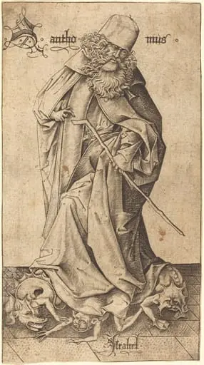 Saint Anthony, by Israhel van Meckenem