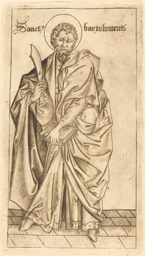 Saint Bartholomew, by Israhel van Meckenem