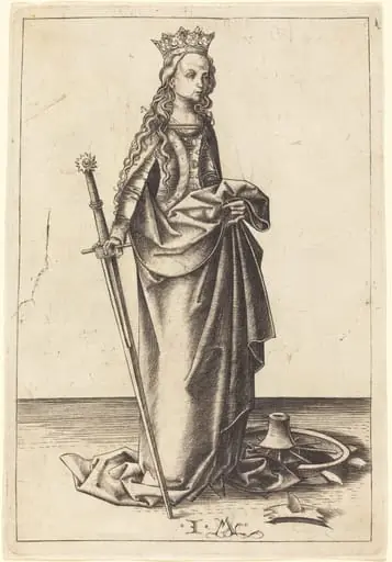 Saint Catherine, by Israhel van Meckenem