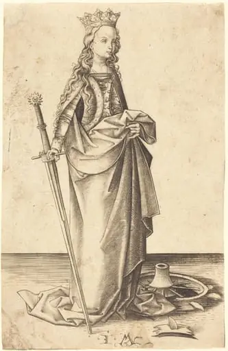 Saint Catherine, by Israhel van Meckenem