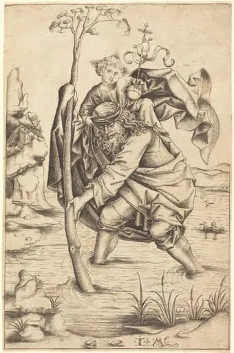 Saint Christopher, by Israhel van Meckenem