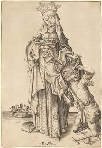 Saint Elizabeth of Thuringia, by Israhel van Meckenem