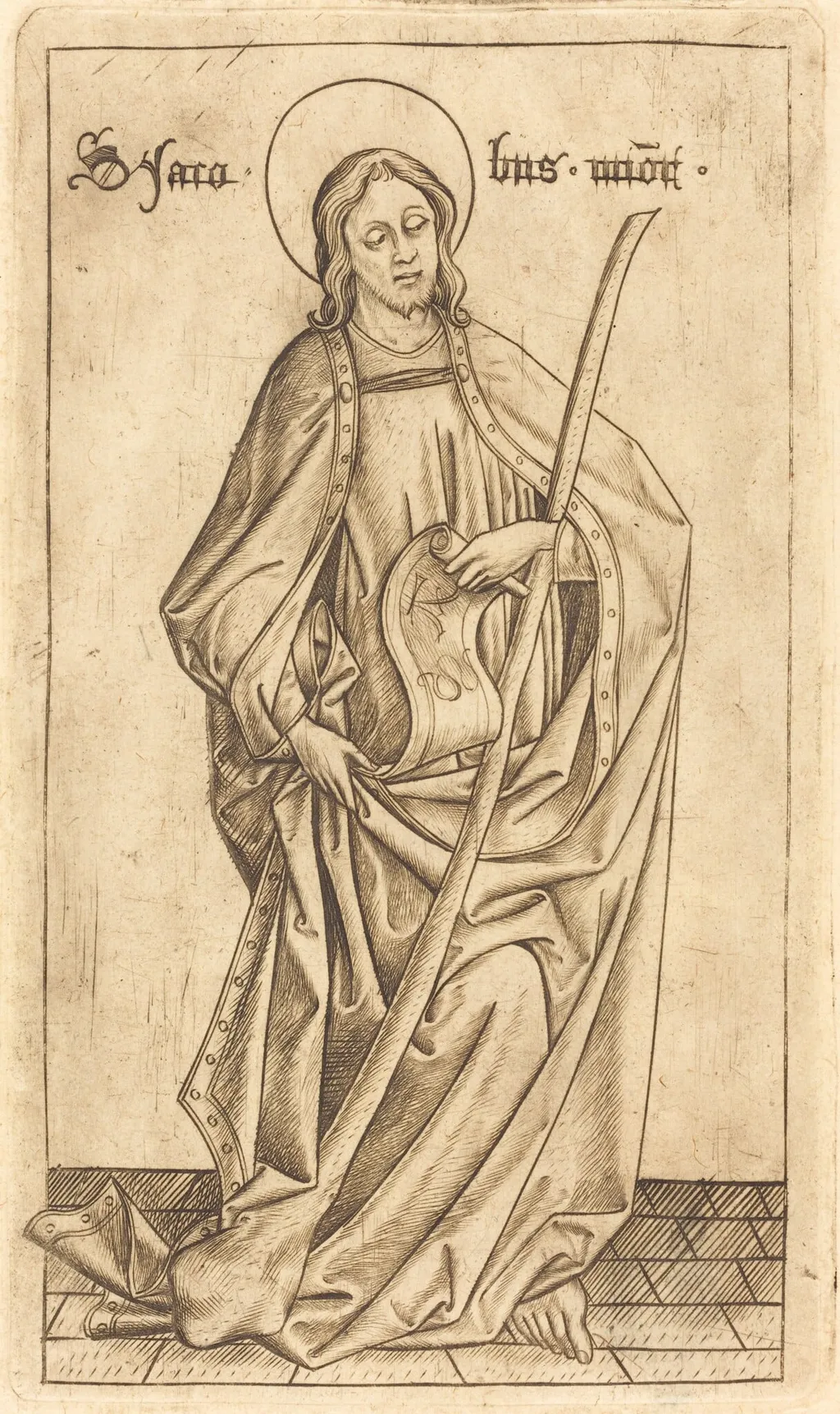 Saint James the Less, by Israhel van Meckenem, ink, 1475