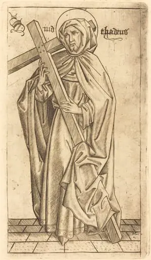 Saint Judas Thaddeus (?) or Saint Simon (?), by Israhel van Meckenem
