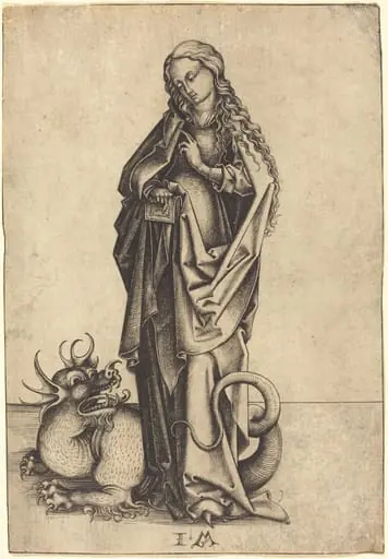 Saint Margaret, by Israhel van Meckenem