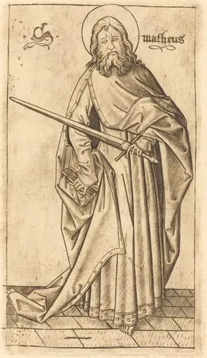 Saint Paul (?) or Saint Matthew (?), by Israhel van Meckenem