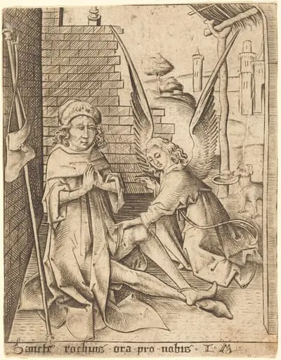 Saint Roch, by Israhel van Meckenem
