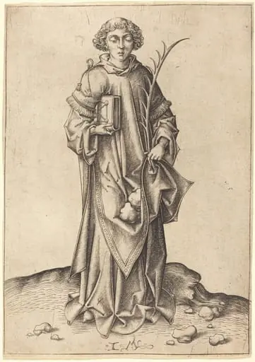 Saint Stephen, by Israhel van Meckenem