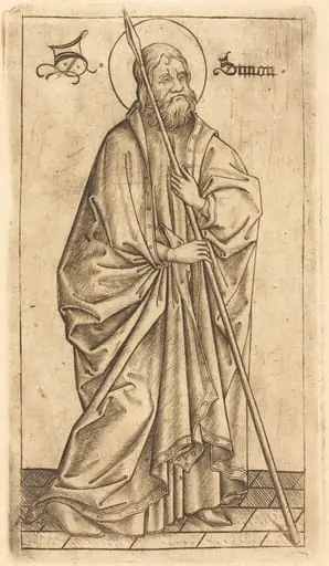 Saint Thomas (?) or Saint Simon (?), by Israhel van Meckenem