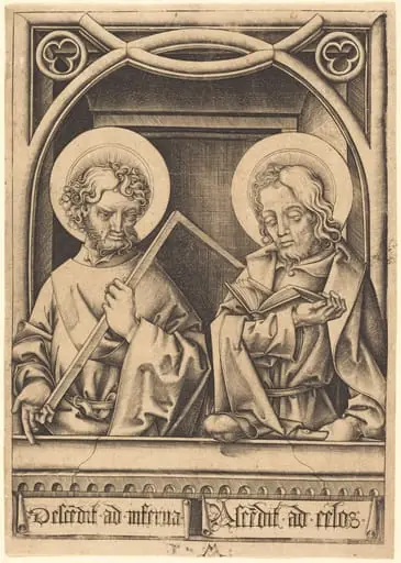 Saints Thomas and James the Less, by Israhel van Meckenem