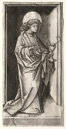 St. John with Serpent in Chalice, by Israhel van Meckenem