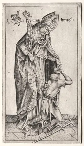 St. Martin, by Israhel van Meckenem