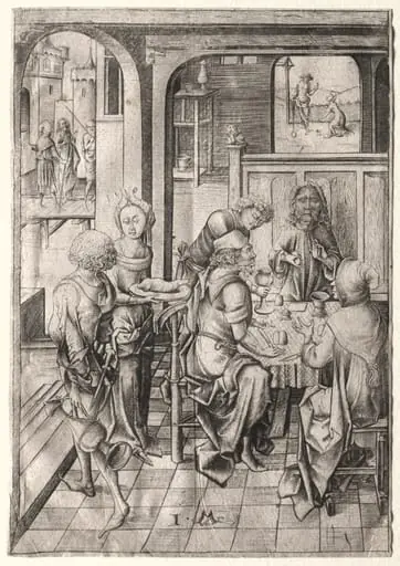 Supper at Emmaus, by Israhel van Meckenem