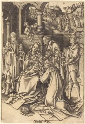 The Adoration of the Magi, by Israhel van Meckenem