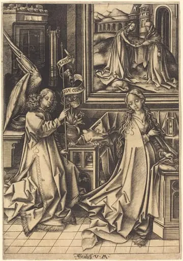 The Annunciation, by Israhel van Meckenem