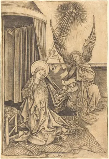 The Annunciation, by Israhel van Meckenem