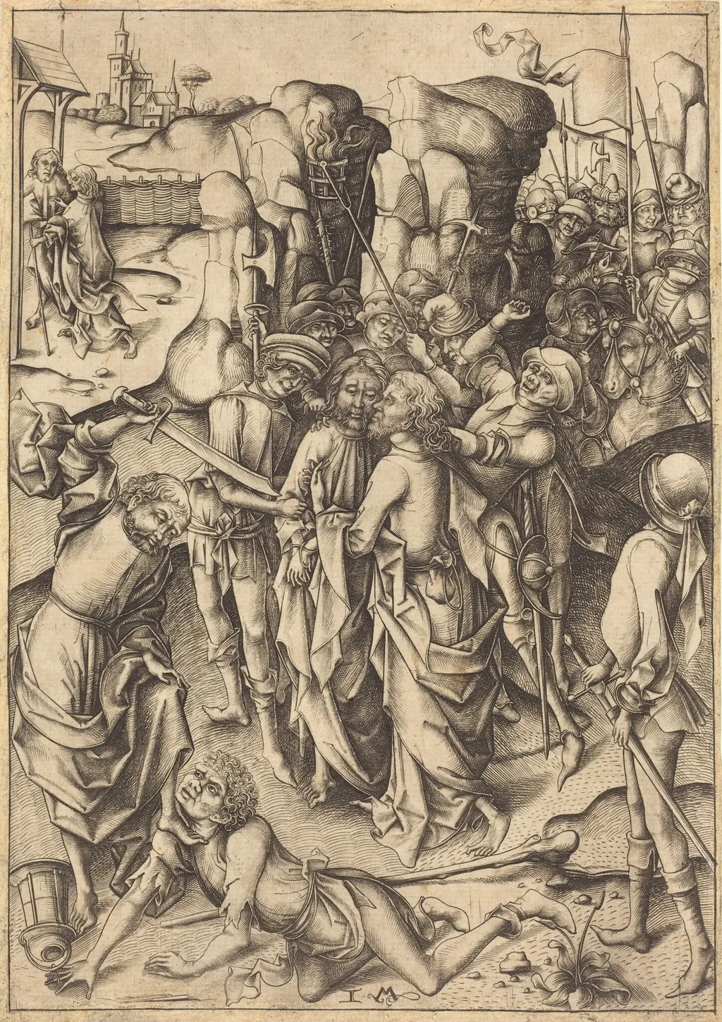 The Betrayal, by Israhel van Meckenem, ink, 1480