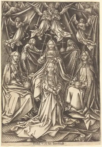 The Coronation of the Virgin, by Israhel van Meckenem