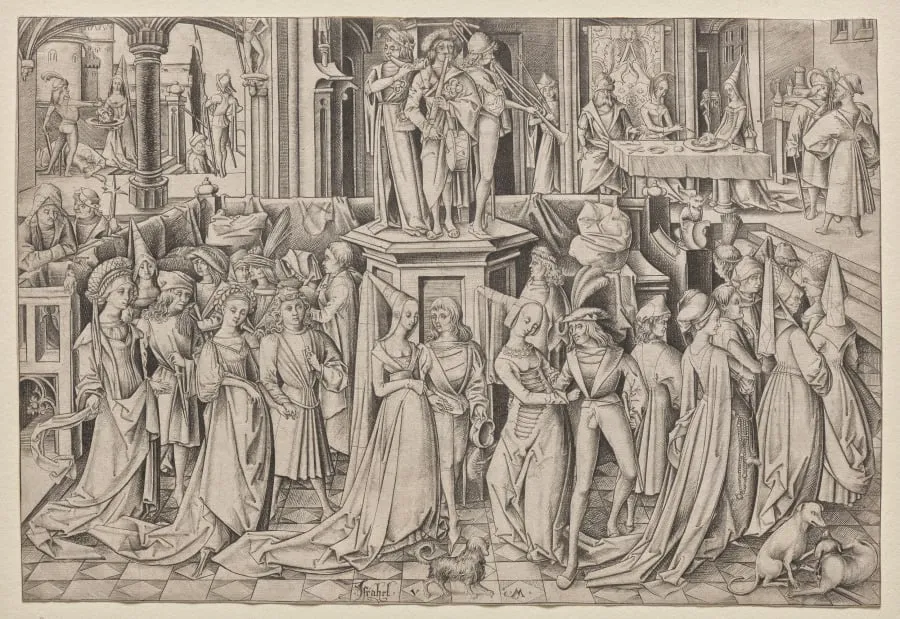 The Dance at the Court of Herod, by Israhel van Meckenem, 1500