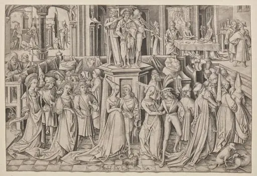 The Dance at the Court of Herod, by Israhel van Meckenem