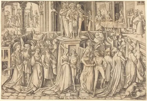 The Dance at the Court of Herod, by Israhel van Meckenem