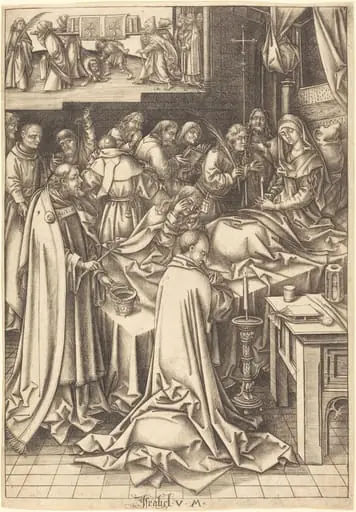 The Death of the Virgin, by Israhel van Meckenem