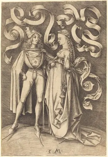 The Knight and the Lady, by Israhel van Meckenem