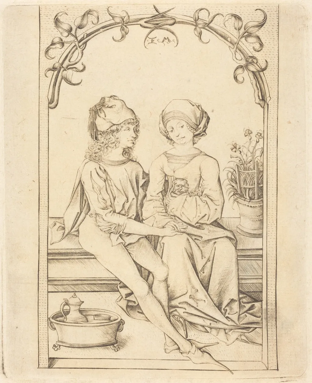 The Lovers, by Israhel van Meckenem, ink, 1490