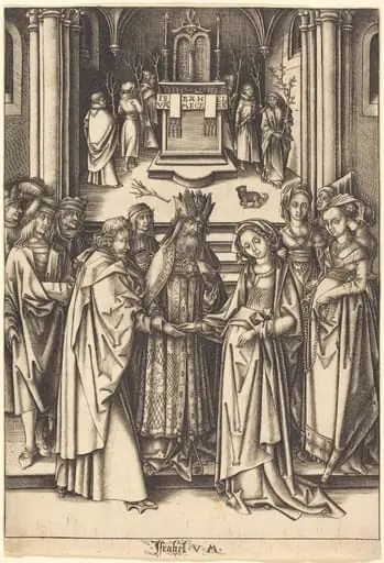 The Marriage of the Virgin, by Israhel van Meckenem