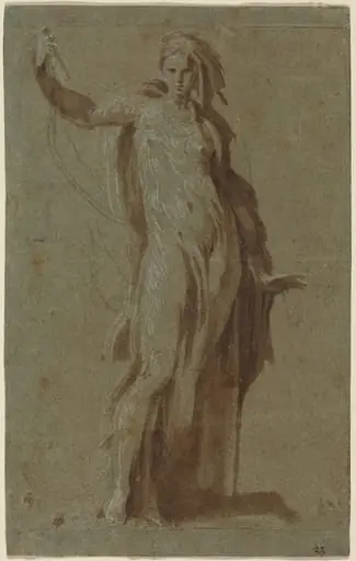 Standing Woman Holding a Scroll, by Italian