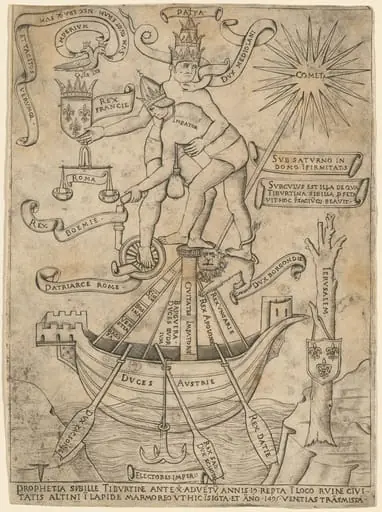 Allegory of the Emperor and the Pope, by Italian 15th Century