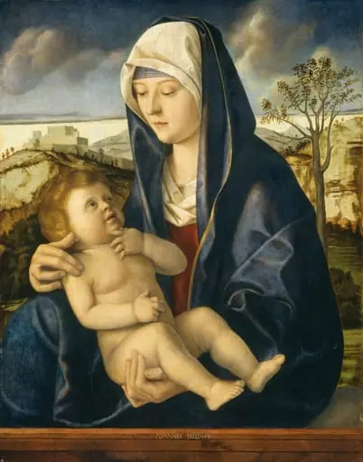 Madonna and Child in a Landscape, by Italian 15th Century