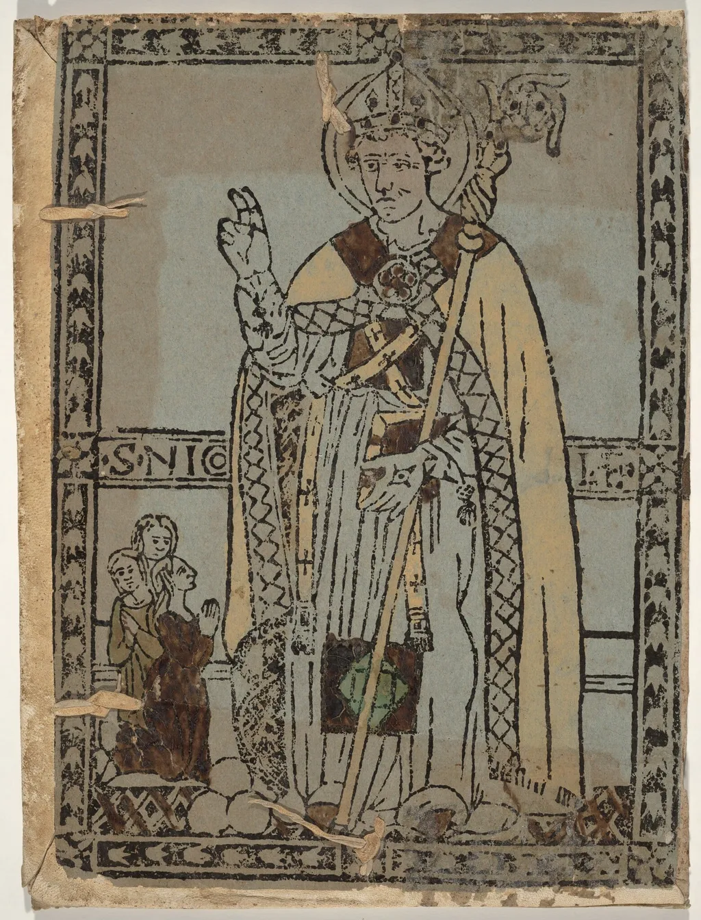 Saint Nicolas of Myra, by Italian 15th Century, ink, 1474
