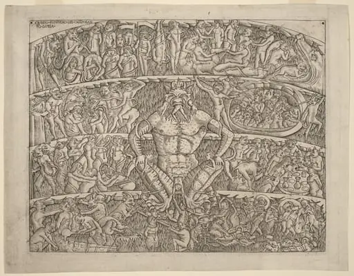 The Inferno, after the Fresco in the Camposanto of Pisa, by Italian 15th Century