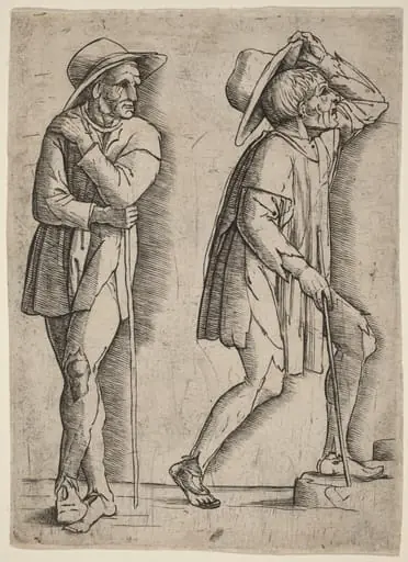Two Peasants, by Italian 15th Century