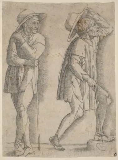 Two Peasants, by Italian 15th Century