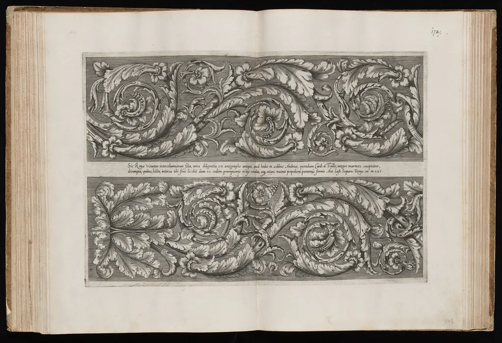 Acanthus Scrolls, by Italian 16th Century, ink, 1561