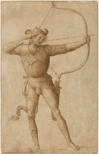 Archer Drawing a Bow, by Italian 16th Century