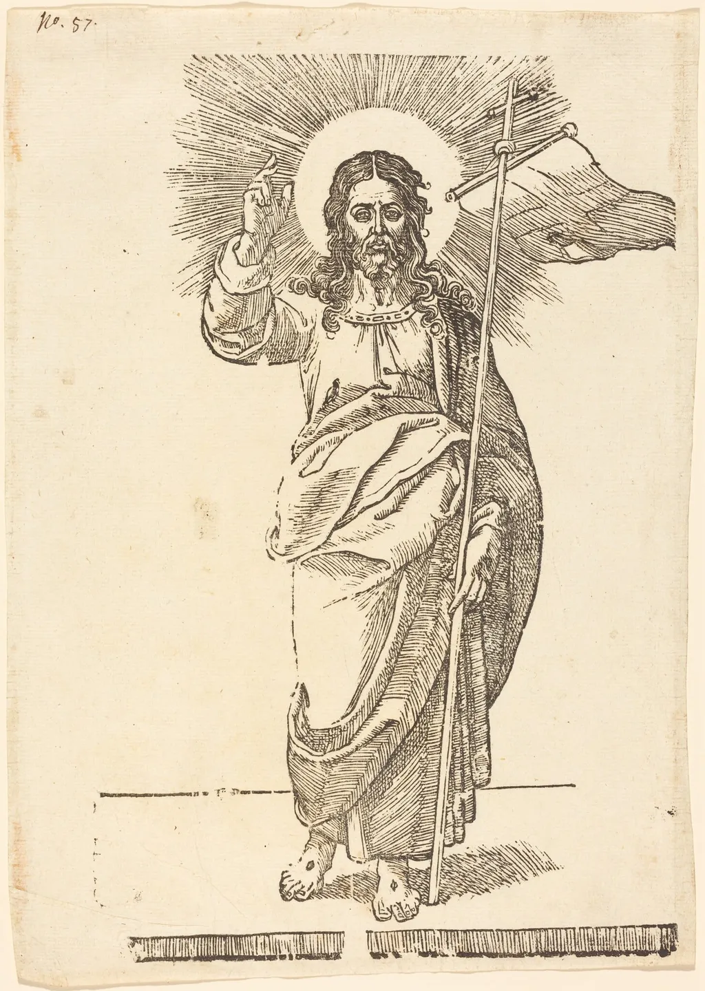 Christ, by Italian 16th Century, ink, 1626